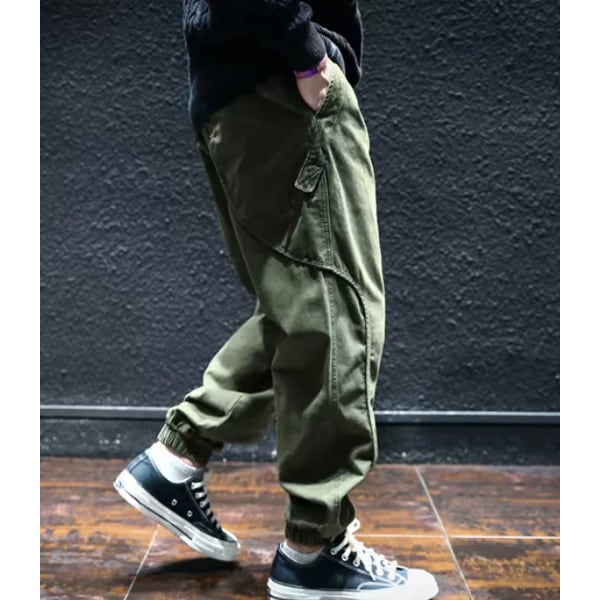 Side pocket design pants P649