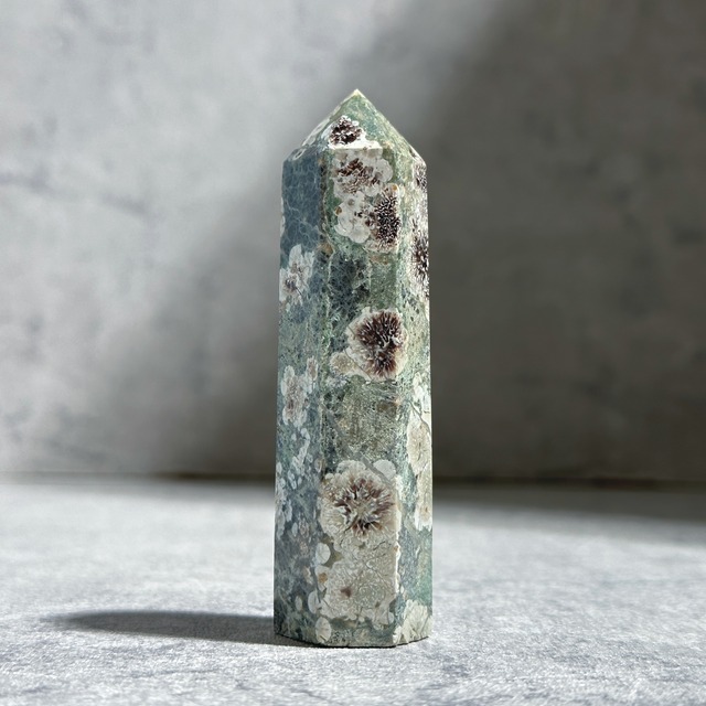 グリーンフラワージャスパー タワー14◇ Green Flower Jasper ◇天然石・鉱物・パワーストーン