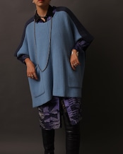 Chloé / Color Block Knit Poncho