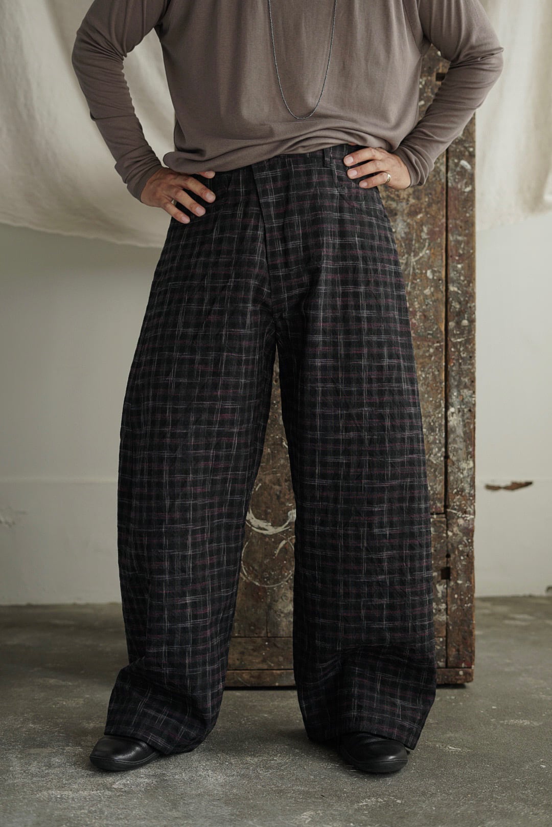 JAN JAN VAN ESSCHE - TROUSERS#78 / KASURI CHECK | Brownie
