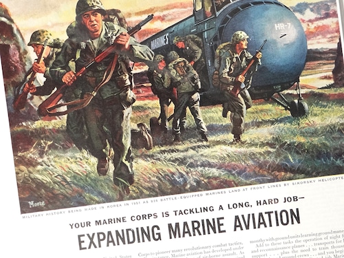 【Vintage】EXPANDING MARINE AVIATION 雑誌切り抜き 1952年 The Saturday Evening Post /C023-16