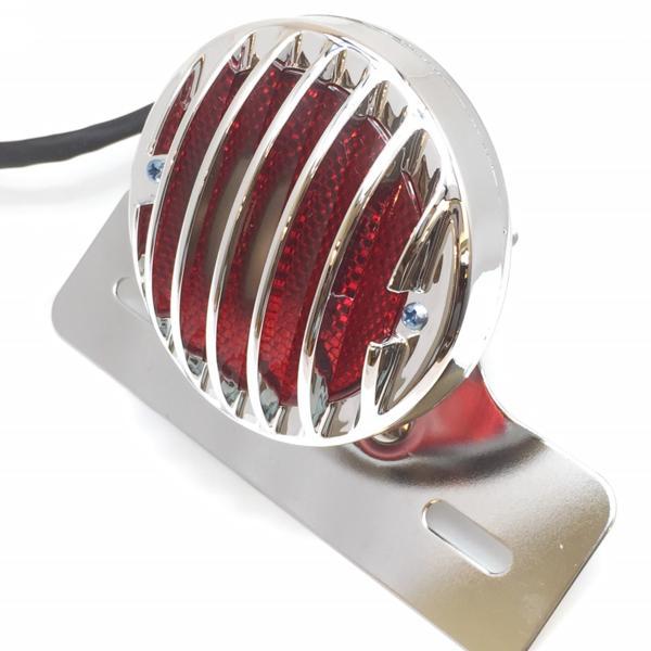 バイク テールランプ バードゲージ テール 汎用 メッキ （シルバー