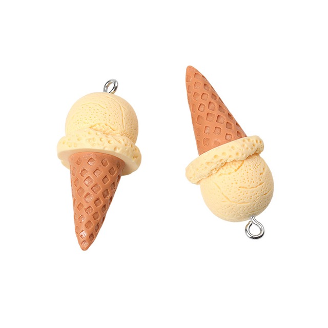 シミュレーション樹脂アクリルアイスクリームネックレス