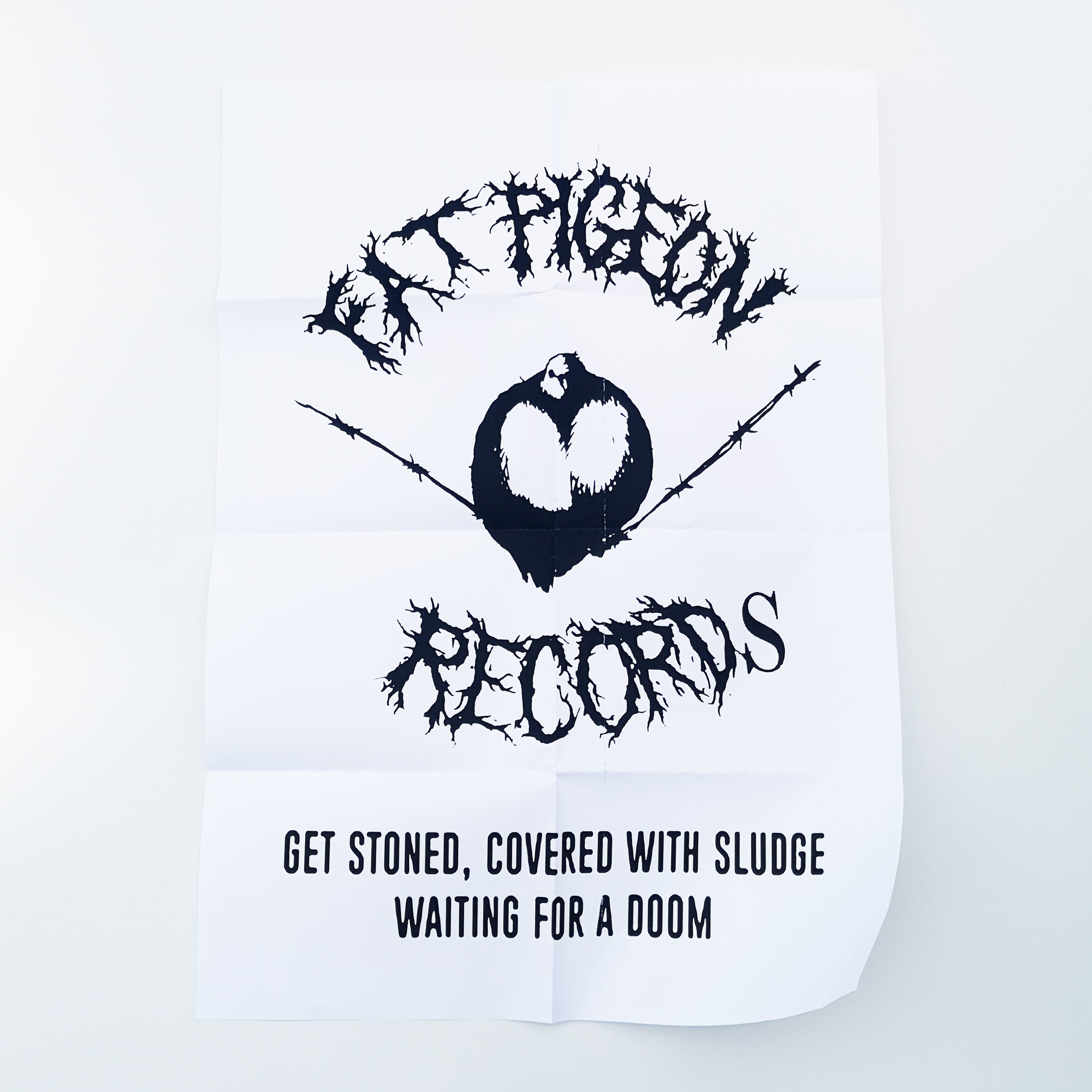 FAT PIGEON RECORDS "Soul Sacrifice" LONG TEE Orange L