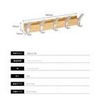 【木製 インテリア ハンガーフック】５フック コートフック ドア背面 壁フック 収納 スロット付き ブラウン ブラック 北欧テイスト シンプル モダン 一人暮らし