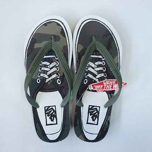 VANS：（バンズ)：ビーチサンダル （Authentic）Camo 