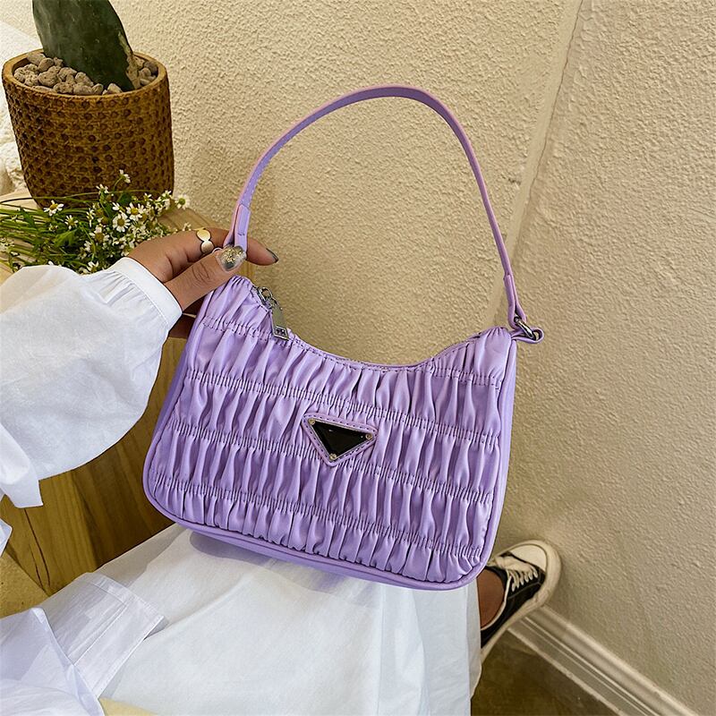 夏の小さなバッグ女性バッグ2020新しい波インワイルドテクスチャーショルダーバッグネット赤ファッション折りたたみ脇バッグ Tiancai_Wing_Bag7081399