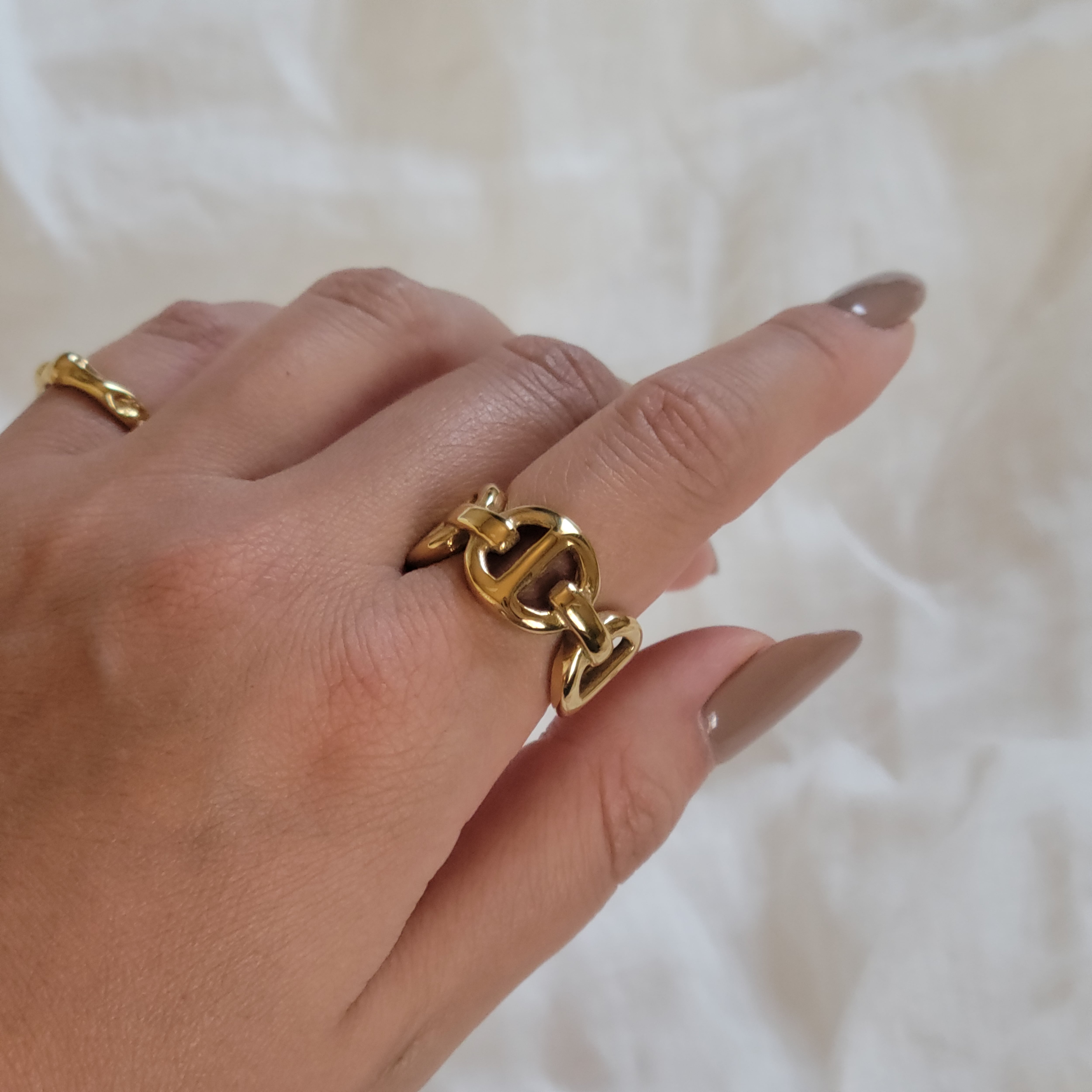 013 Gilded Link Ring｜アンカーチェーン デザイン ゴールド