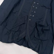 シルク混 i+mu イム ダブル ジャケット 40/ネイビー レディース センソユニコ