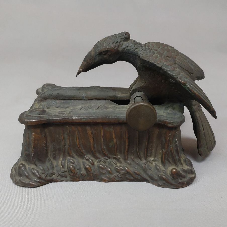 金属製 置物 金属製工芸/骨董品】鹿老人置物 七福神 置物 インテリア