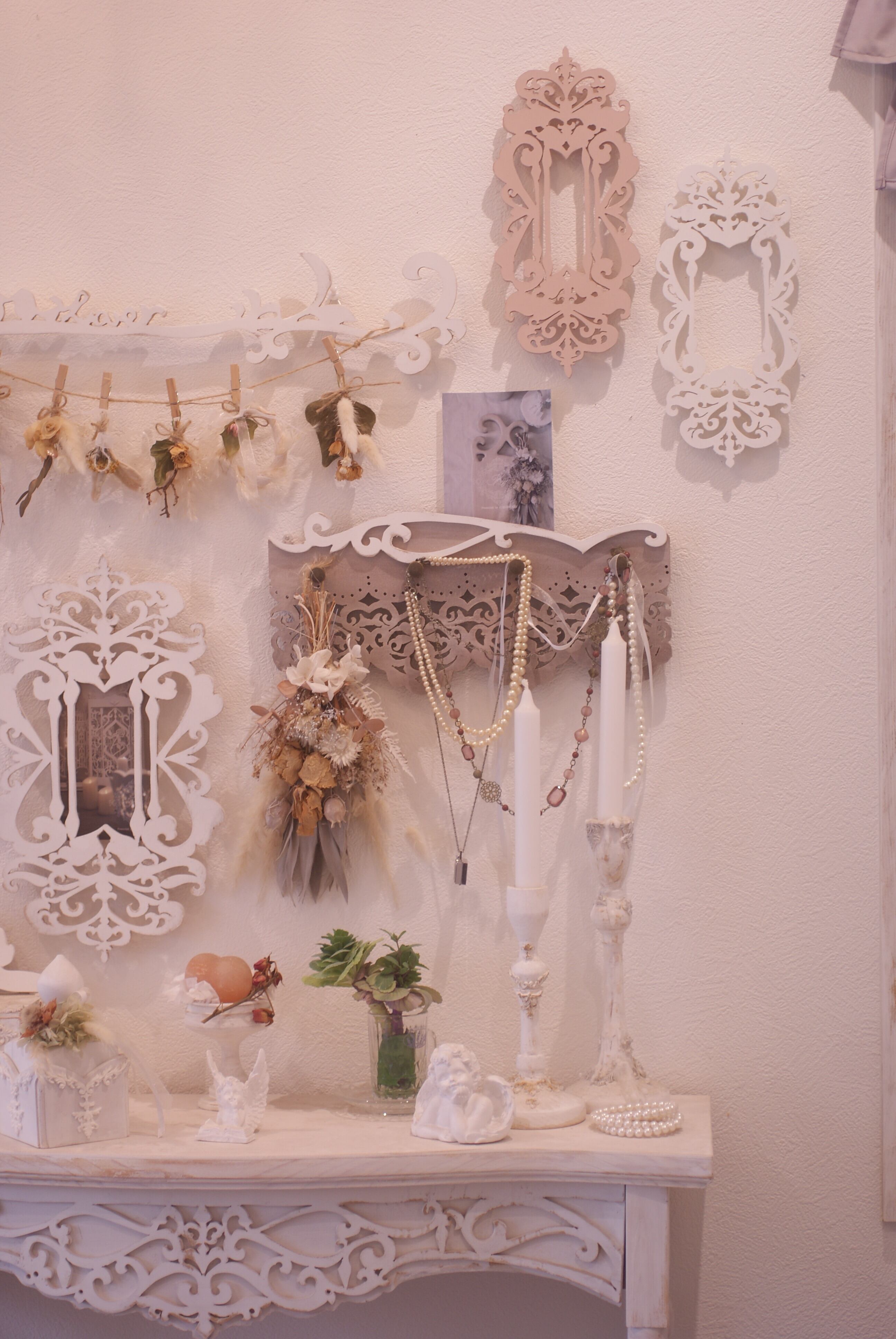 むにゅむにゅ ムニュムニュ 掛け時計 掛時計 ピンク リボン エレガント