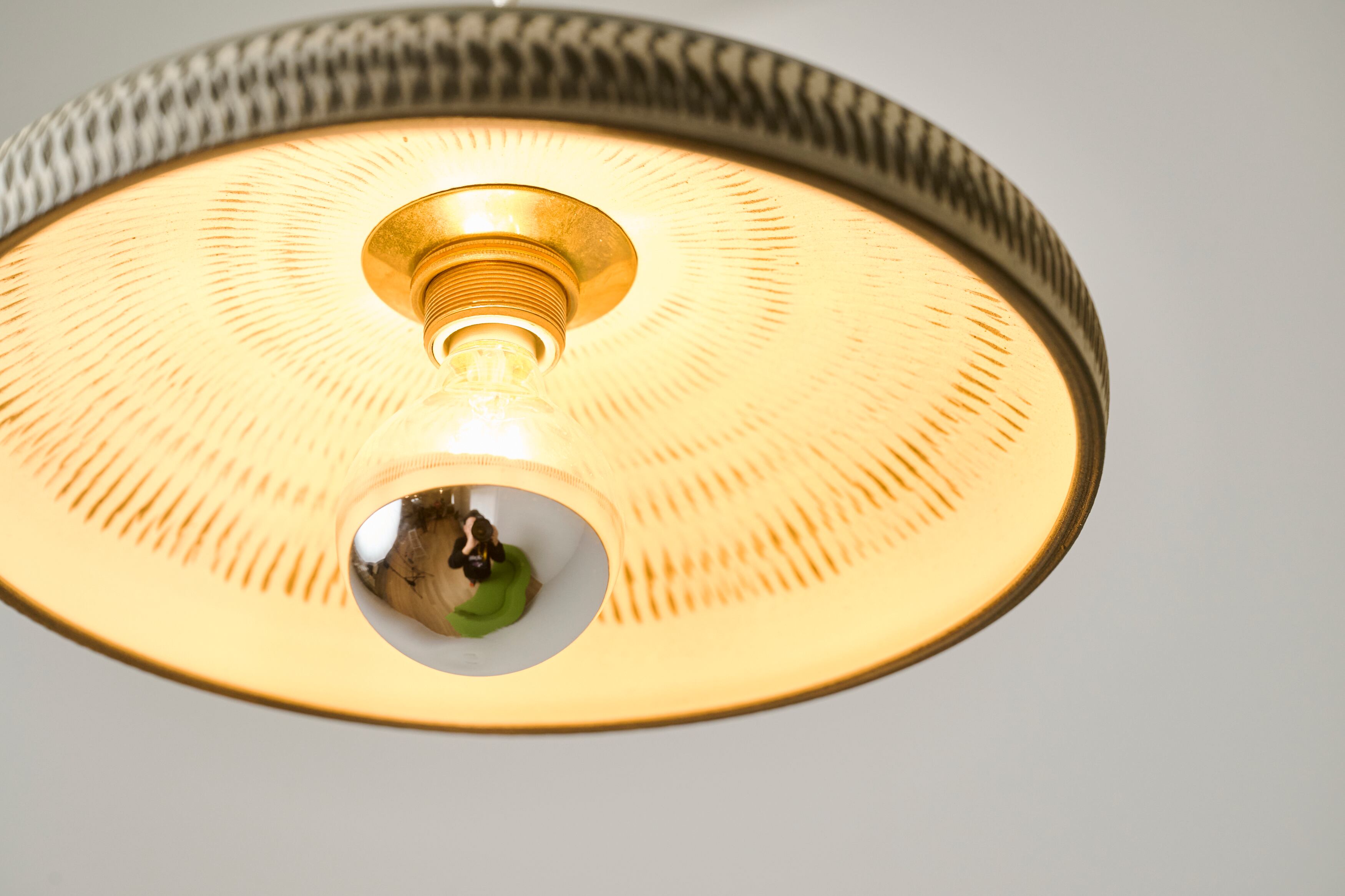 小鹿田焼 ランプシェード 焼き締め本焼き 