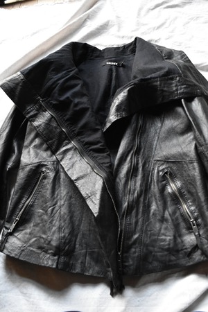 DKNY Black leather short jacket
