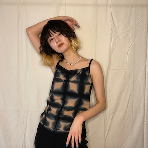 black tie-dye camisole