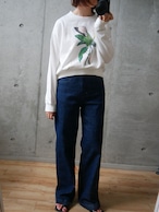 drawing print pullover creamwhite