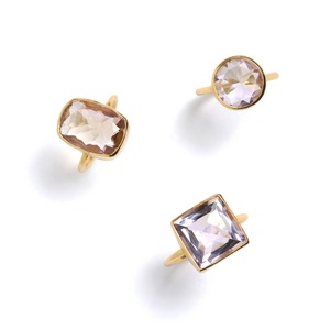 S925 PETIT STONE THIN RING -AMETRINE-