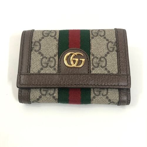 GUCCI グッチ オフィディア 2つ折り 財布 ブラウンベージュ系 【表参道