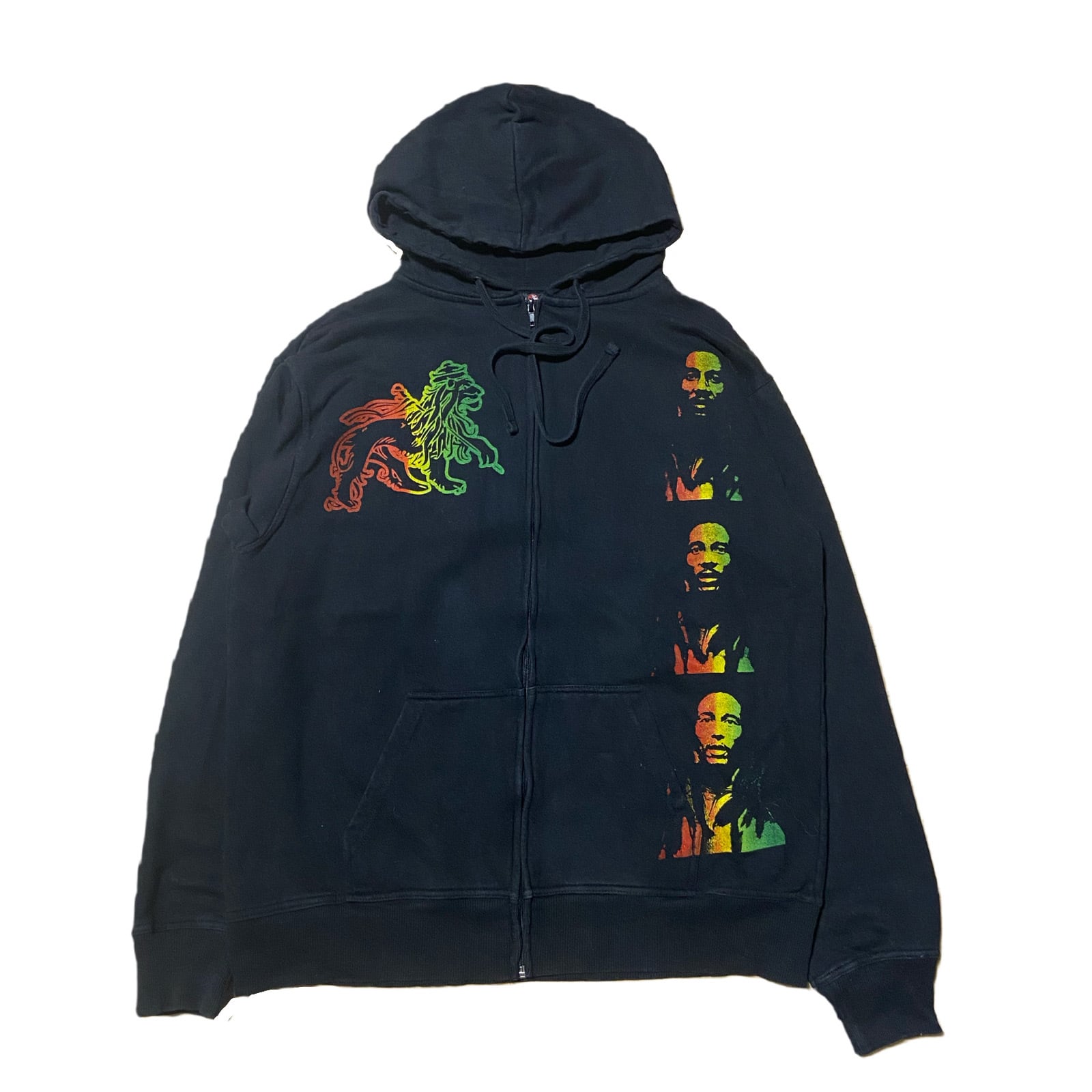 ボブ・マーリー ジップパーカー ジップフーディ Bob Marley Face Print Zip Up Hoodie | f's market（エフズマーケット
