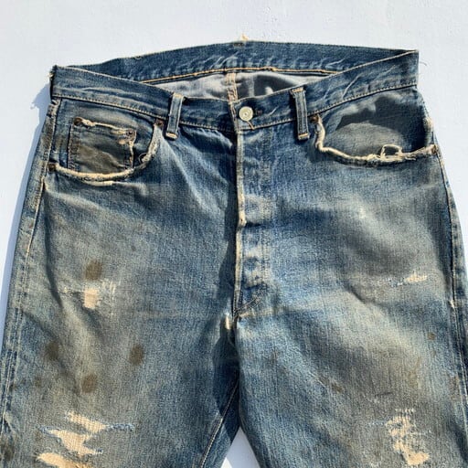 50's LEVI'S リーバイス 501XX 革パッチ最終 デニム 両面赤タブ 50's LEVI'S リーバイス 501XX 革パッチ最終 デニム 両面赤タブ