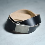 【DEAD STOCK】German Army Leather Belt Black ドイツ軍 レザー ベルト ブラック