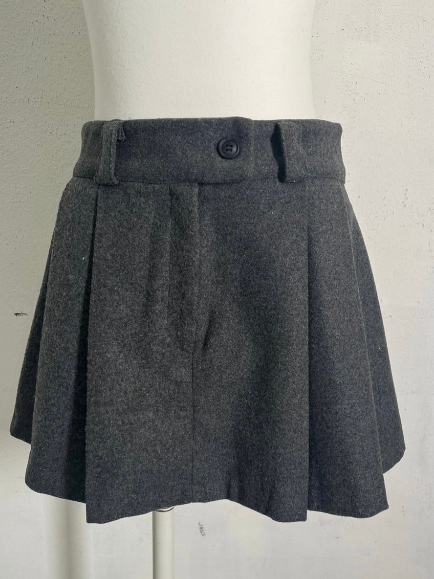 【Renonqle】pleats wool skirt