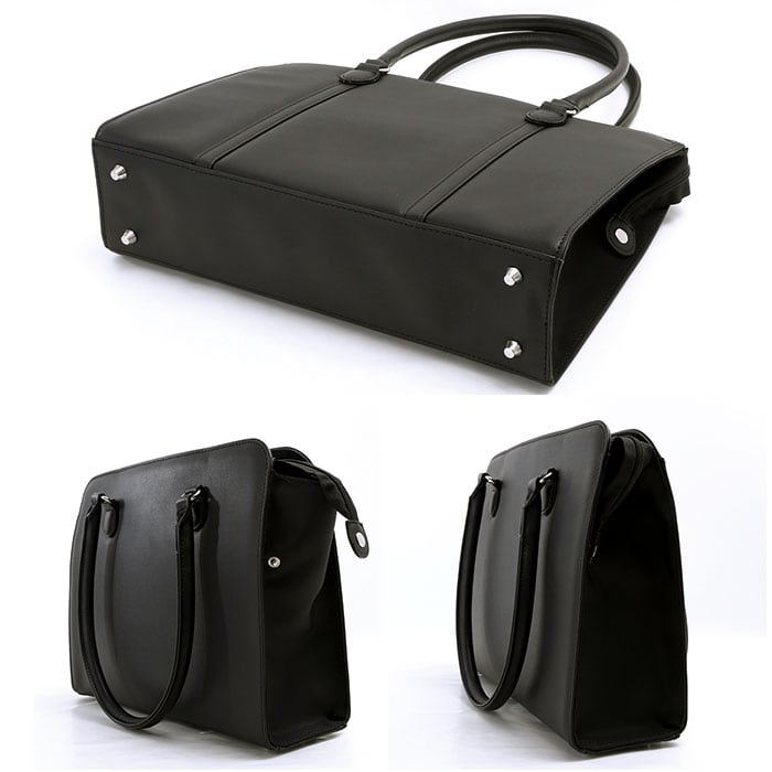 黒 合成皮革 ビジネスバッグ