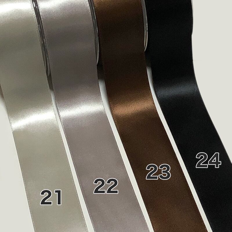 38mm幅 2m】全24色 無地 サテンリボン 片面 シングル サテンリボン