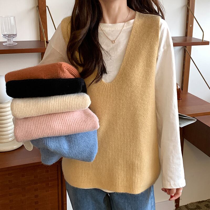 セーター レディースオータムスタンダードノースリーブトップス レトロ 秋物 1号婦人9382766174