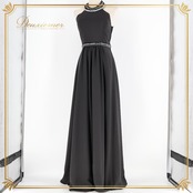 パーティドレス ツイードドレス TWEED DRESS ワンピース ドレス ブラック系 黒 シルバー 演奏会 パーティ 発表会 ロングドレス 無地 ノースリーブ ロング丈 フォーマルドレス イベント 上品 清楚 大人可愛い フォーマル 発表会衣装 結婚式