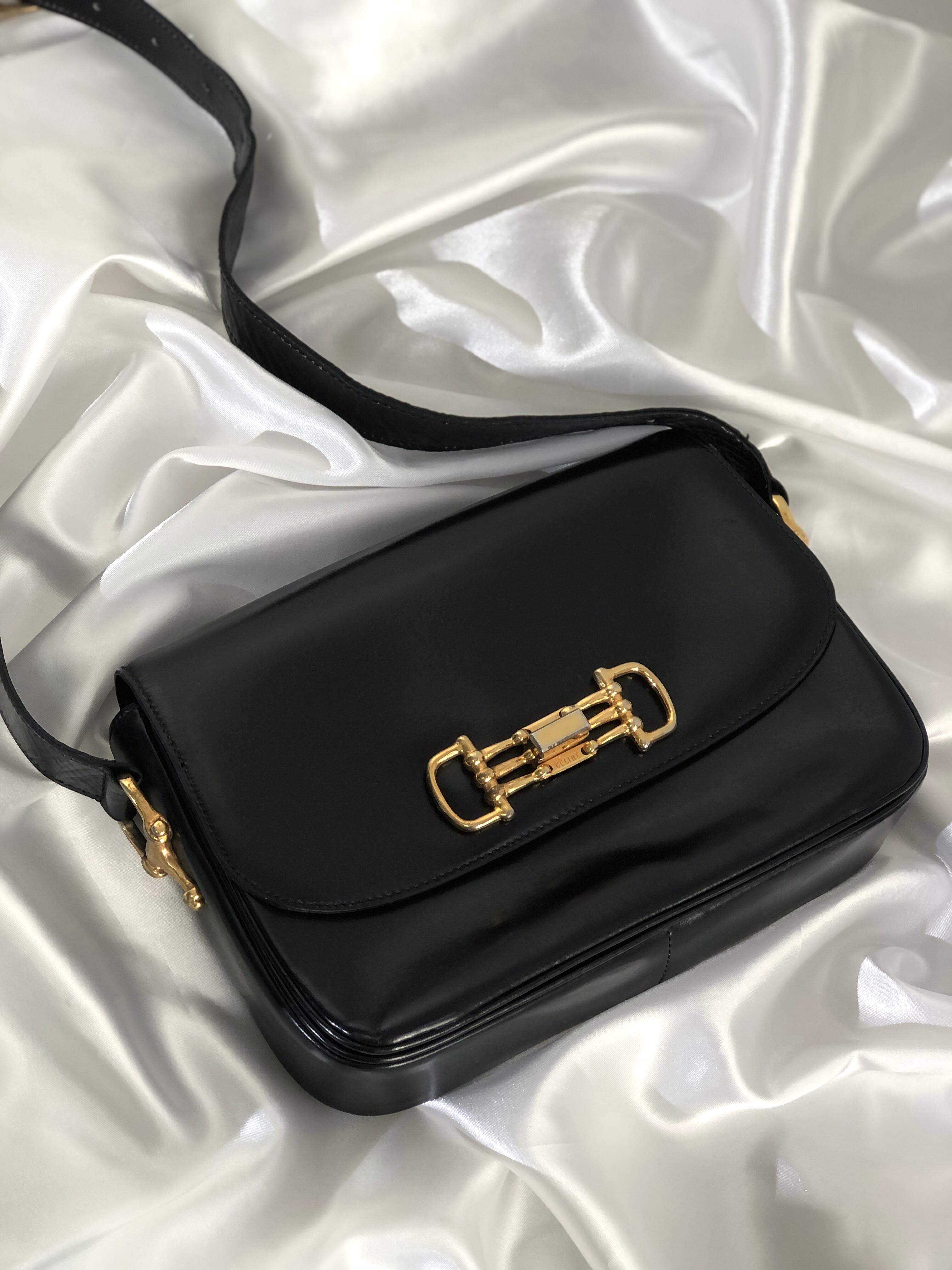 CELINE セリーヌ ホースビット レザー ショルダーバッグ CELINE セリーヌ ホースビット レザー ショルダーバッグ