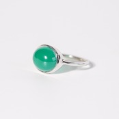 【15号】グリーンオニキス リング(SV)