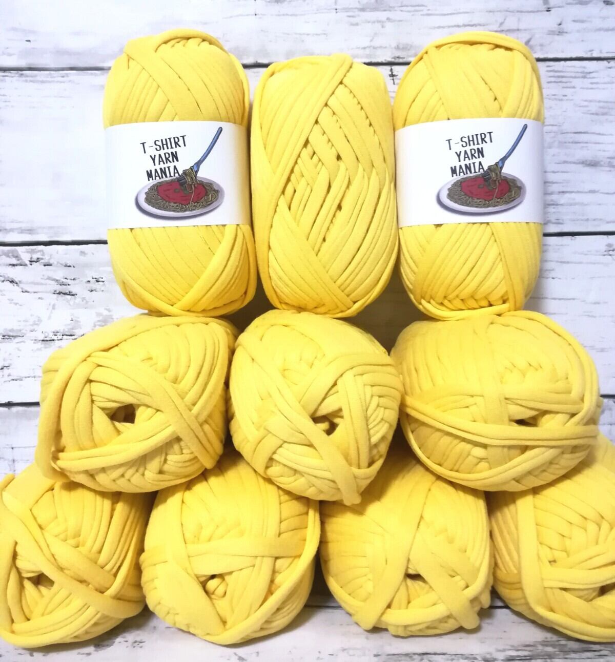 イエロー 黄色 1玉 30m Tシャツヤーン | T-SHIRT YARN MANIA ~T