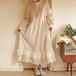裾レースギャザーコットンワンピース ・9964
