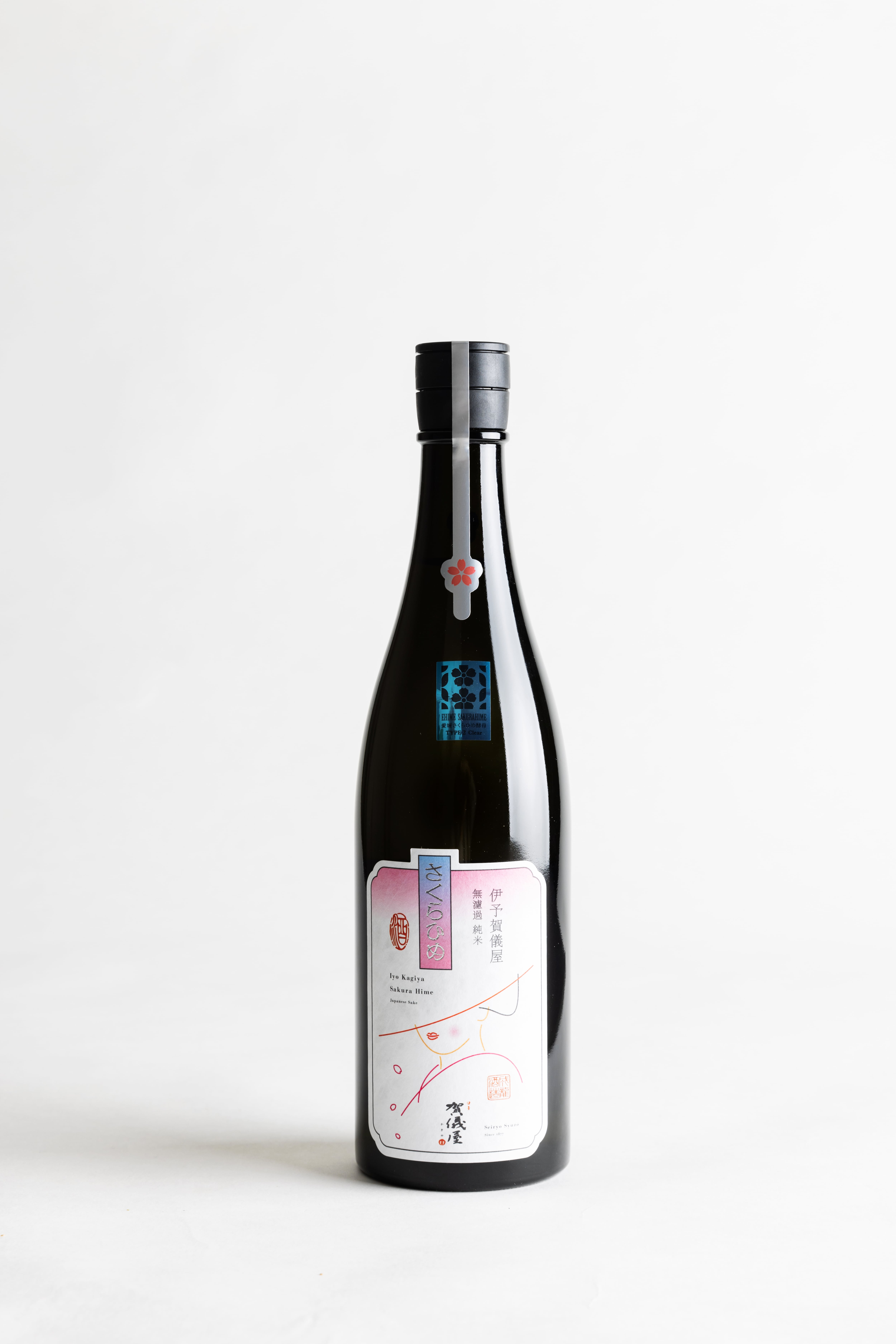 【新酒】伊予賀儀屋 無濾過 純米さくらひめ 美しラベル 1800ml
