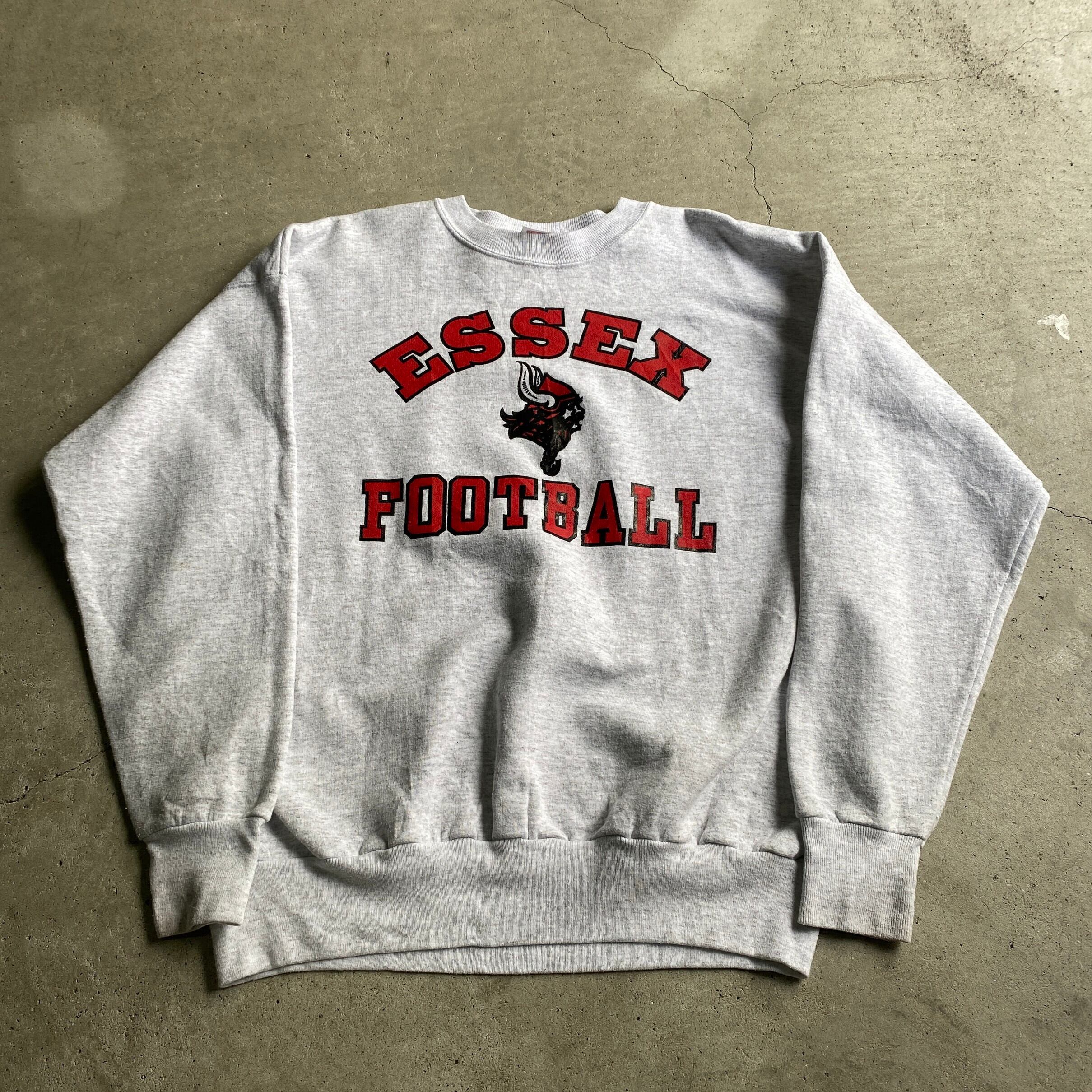90年代 ESSEX フットボールチーム 3段 ロゴプリント スウェットシャツ