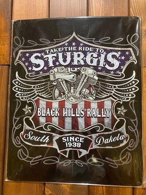 69611【ブリキ】 アメリカンインテリアサインボード　　STURGIS 【ティンプレート】