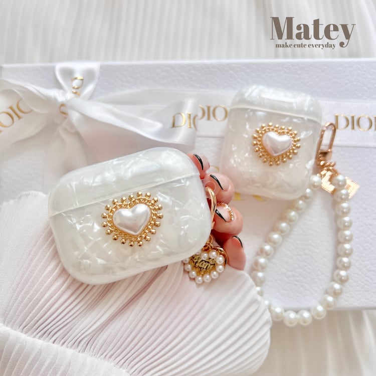 Matey original クリスタルハートAirPodsケース | Matey