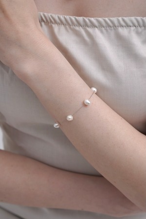 316L Heritage Pearl bracelet［SILVER］#b144