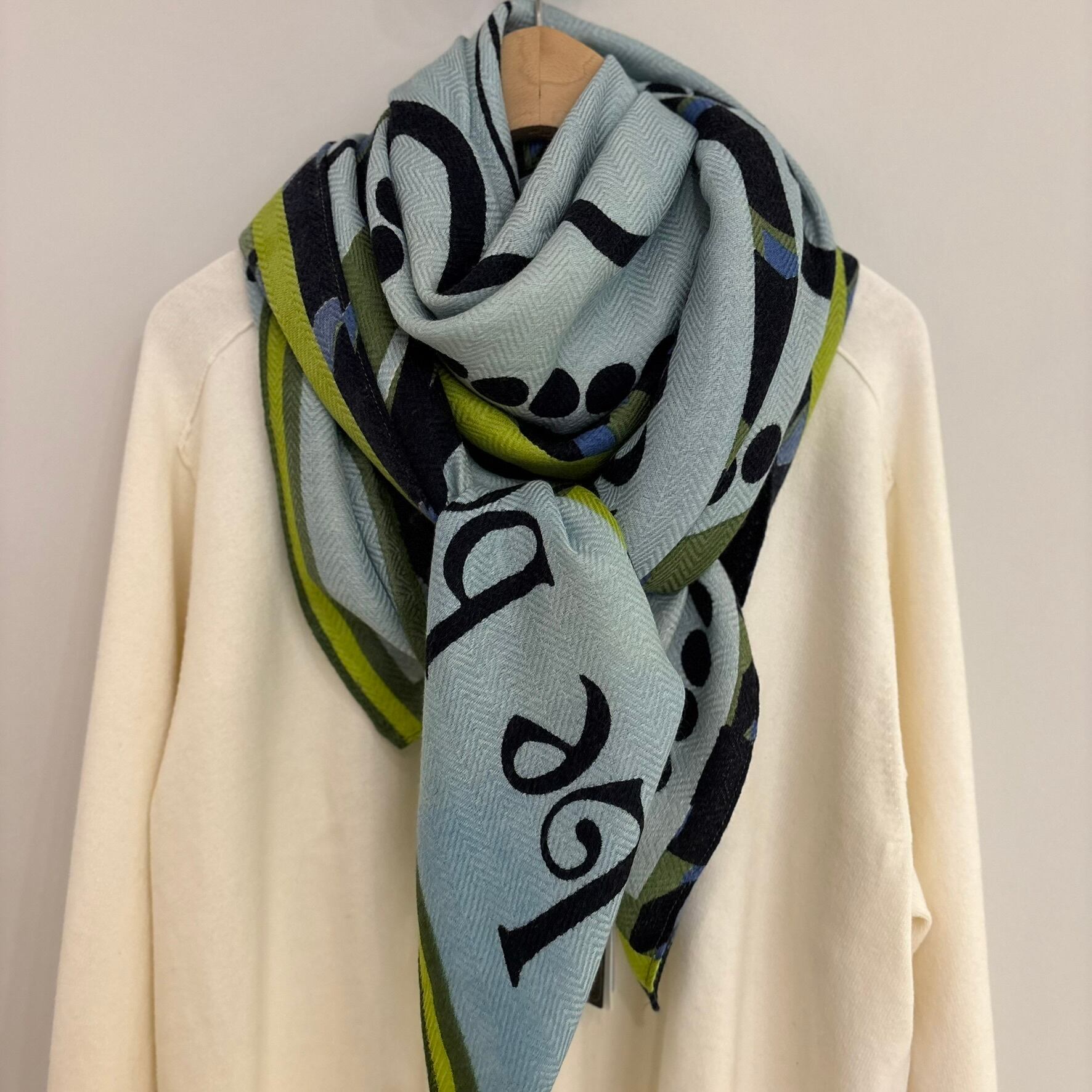 manipuri:12 ウール/シルク ストール(セ ラ ヴィ) ヘリンボーン織 20cm × 120cm