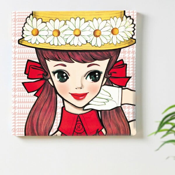 内藤ルネ キャンバスアート ルネガール＜キャノチェ＞ インテリア