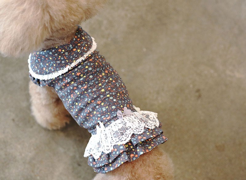 フラワーワンピース / 犬服 ワンピース お出かけ 小型犬 中型犬 可愛い