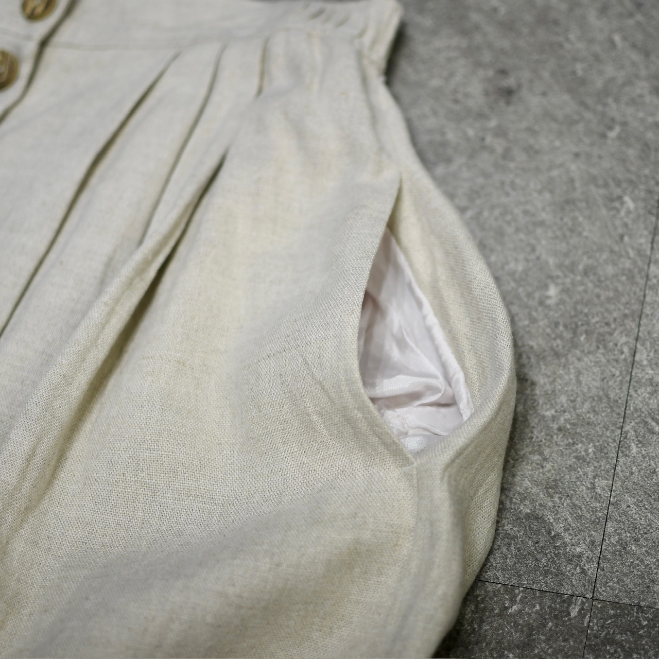 tyrolean linen skirt ivory