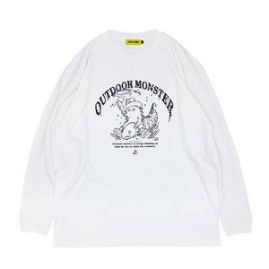 OUTDOOR MONSTER × FISH&CAMP ロングTシャツ　ホワイト