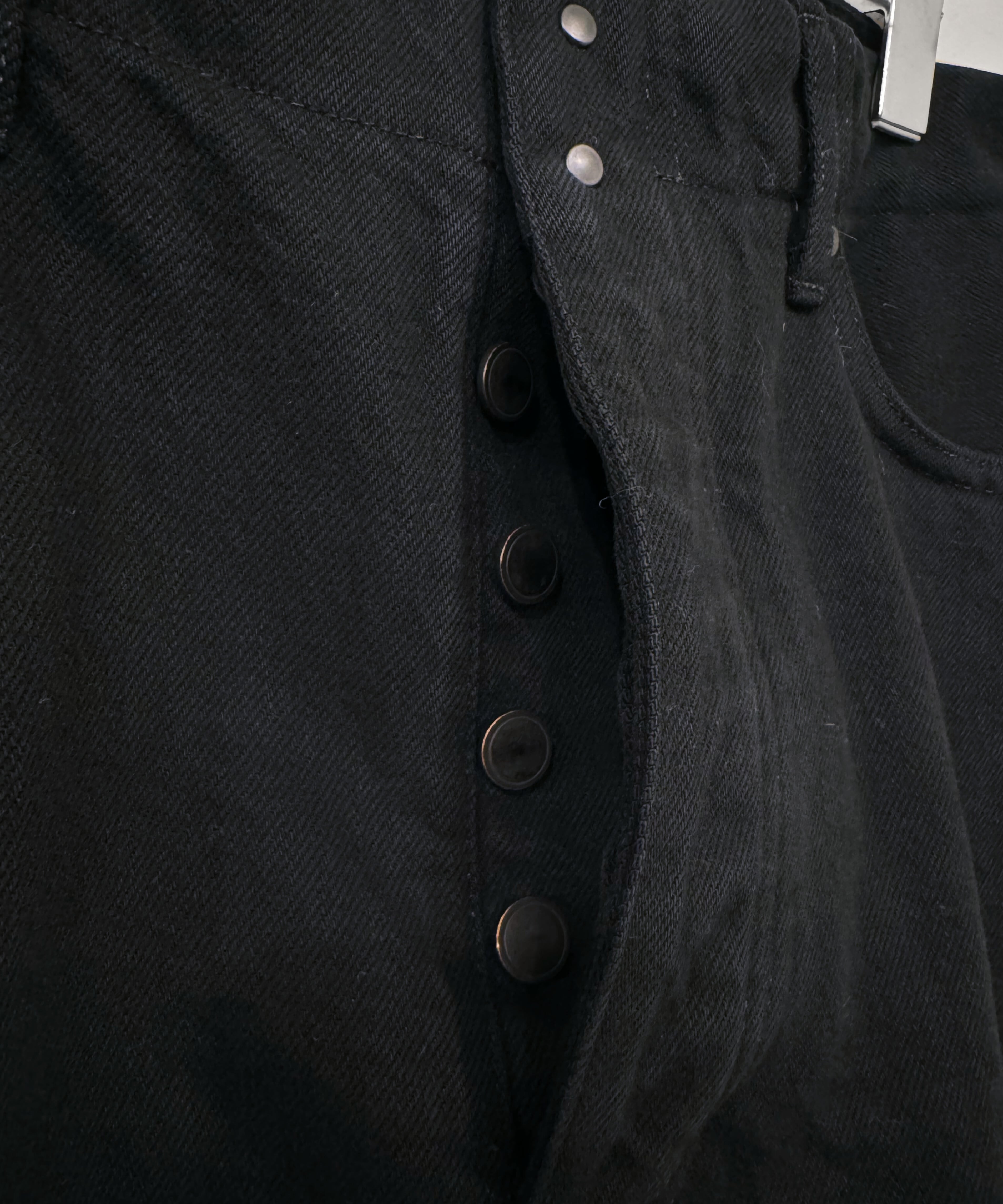 TANAKA / ST-2 THE JEAN TROUSERS (OVERDYE BLACK) | AfterSchool