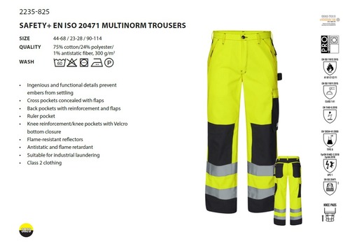 2235-825 SAFETY+ EN ISO 20471 MULTINORM TROUSERS
