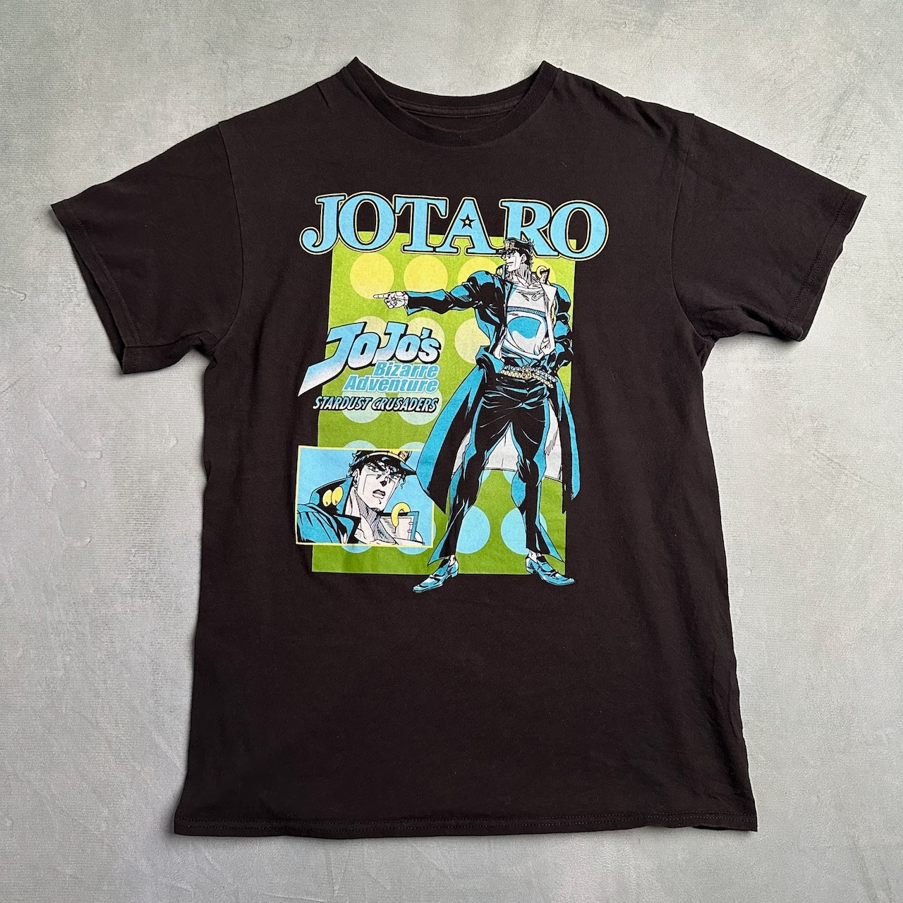 ジョジョの奇妙な冒険 丈太郎 アニメTシャツ 黒