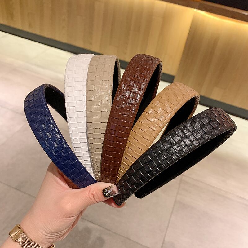 レザーヘアバンド スタンダード レトロ ヘアアクセサリー ブラック・アイド・ピーズ64061407631