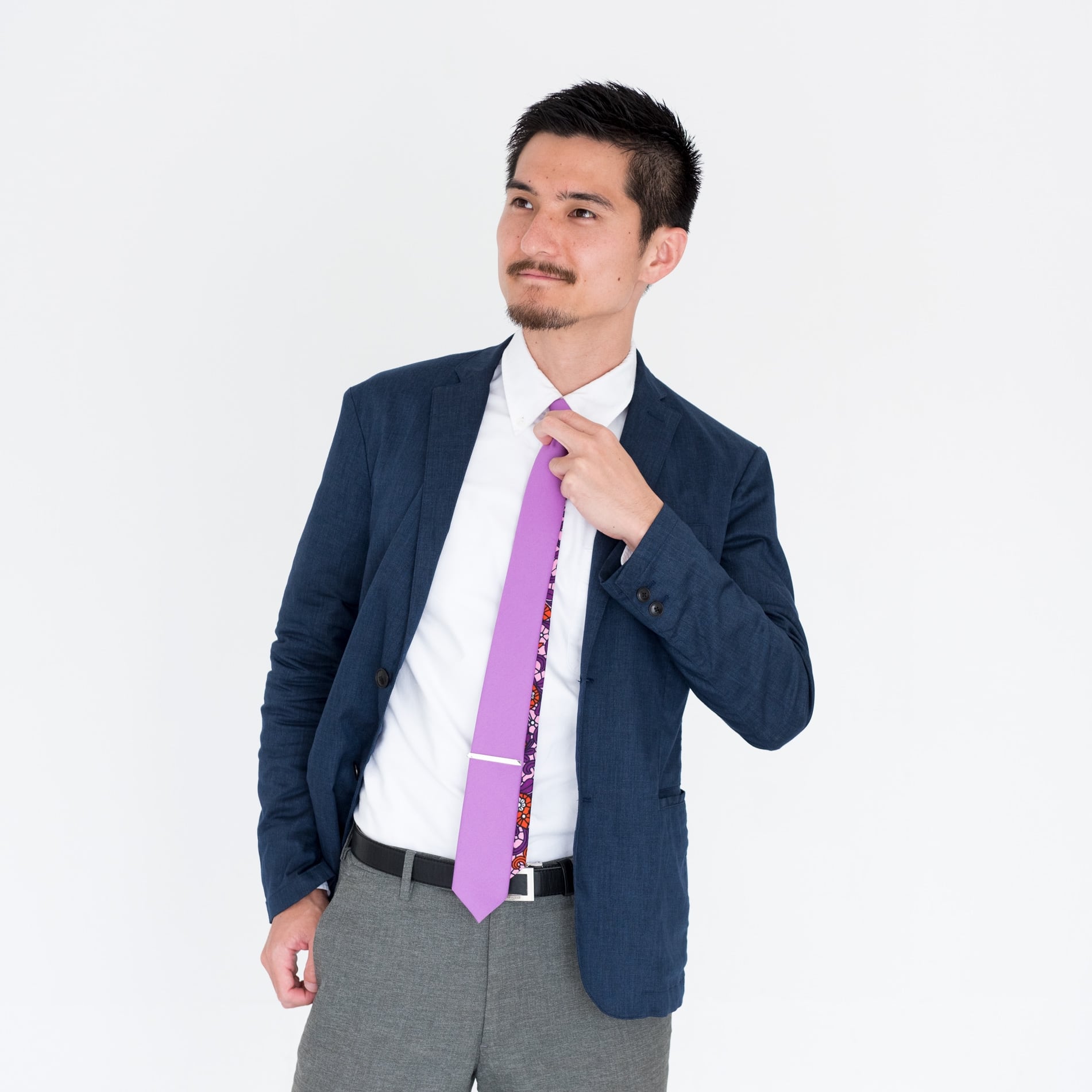 リバーシブルネクタイ ヴィオレクレー Violet clair -2way- | Chérie