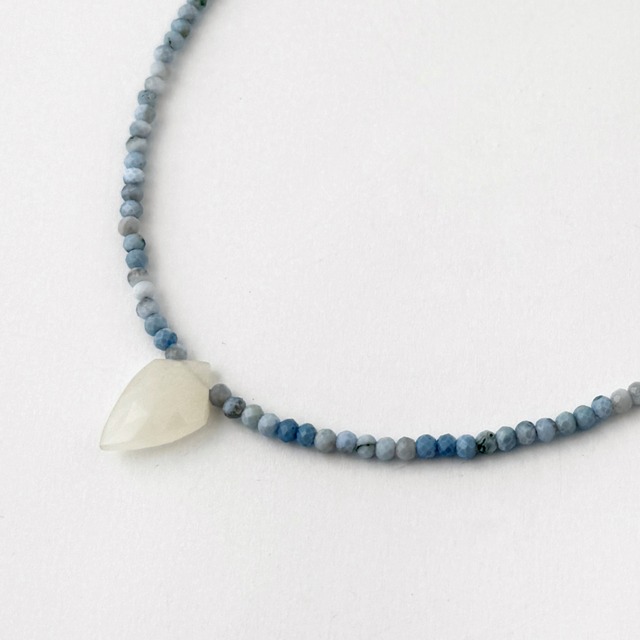 Lagoon Original  ブルーオパール & ムーンストーン 一連ネックレス　40cm　ナウシカ