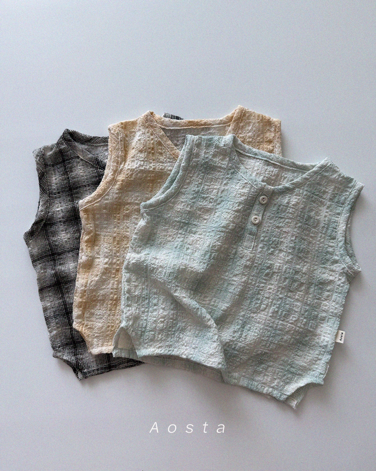 【取寄/韓国直送】Aosta 26/SM チェックシャツ｜夏服｜韓国子供服